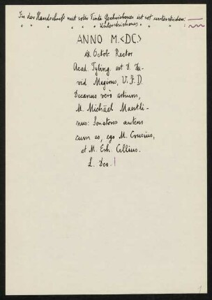 1-23, 18. Oktober-29. November 1600