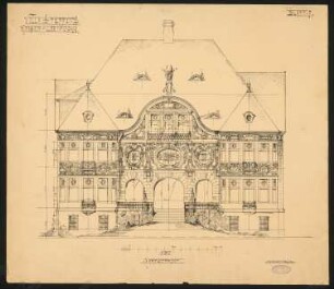 Villa Steffens, Berlin-Wilmersdorf: Gartenfront 1:50