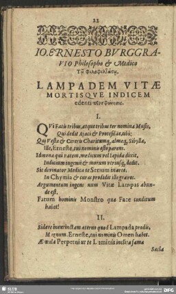 Lampadem Vitae Mortisque Indicem ...