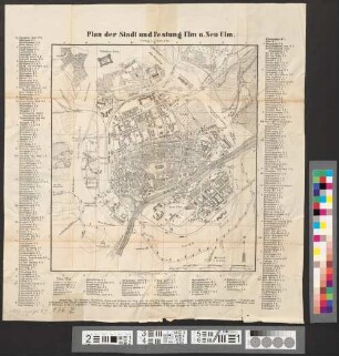 Plan der Stadt und Festung Ulm u. Neu-Ulm