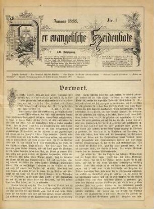 Der Evangelische Heidenbote : Monatsblatt der Evangelischen Missionsgesellschaft in Basel. 61. 1888