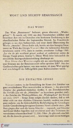 Wort und Begriff Renaissance
