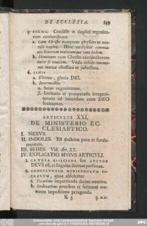Articulus XXI. De Ministerio Ecclesiastico.