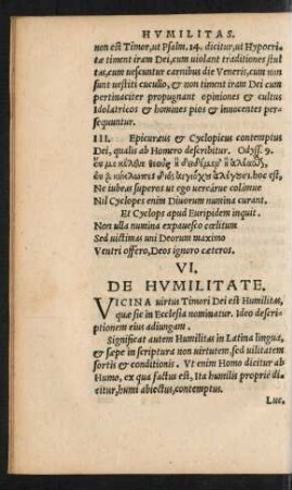 VI. De Humilitate.