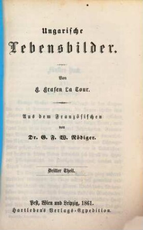Ungarische Lebensbilder, 3