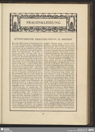 Künstlerische Frauenkleidung in Dresden