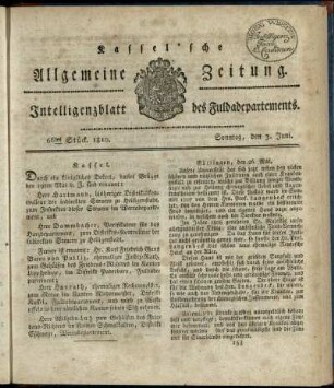 66tes Stueck, Sonntag, den 3. Juni 1810