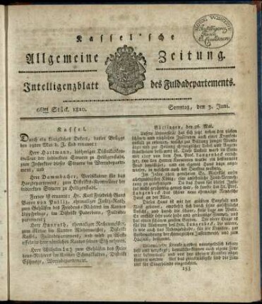 66tes Stueck, Sonntag, den 3. Juni 1810