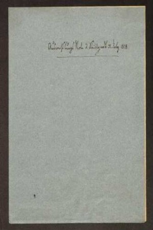 Beitrittserklärung Württembergs gegenüber England zur Wiener Kongressakte vom 09.06.1815 (Ergänzung zum Pariser Vertrag vom 30.05.1814), Stuttgart, 1818 April 14.