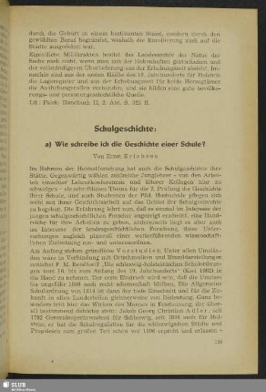 Schulgeschichte