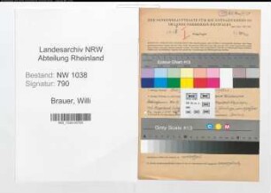 Entnazifizierung Willi Brauer , geb. 13.08.1912 (Polizist)