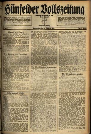 Ausgabe vom Donnerstag, den 06. Oktober 1921.