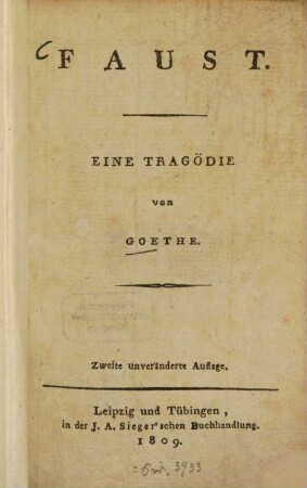 Faust : Eine Tragödie