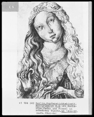 Brustbild eines Mädchens mit einem Ring (die heilige Katharina?)