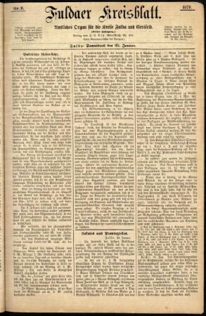 Ausgabe vom Samstag, den 25. Januar 1879.