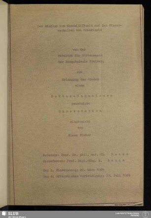 Der Einfluß von Chrom(III)oxid auf das Sinterverhalten von Urandioxid