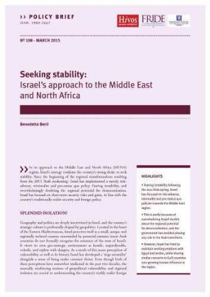 Seeking stability : Israel's approach to the Middle East and North Africa
