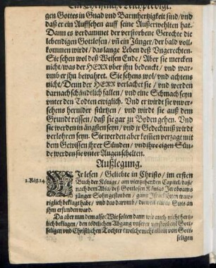 Außlegung.
