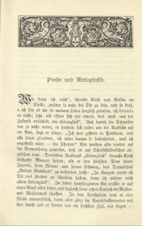 Poesie und Metaphysik