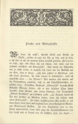 Poesie und Metaphysik