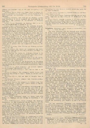 544 [Rezension] Zwingliana. Mitteilungen zur Geschichte Zwinglis und der Reformation. 1923, Nr. 1/2. (Bd. IV, Nr. 5 u. 6.)