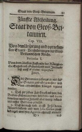Fünfte Abtheilung. Staat von Groß-Britannien.