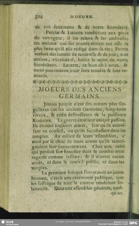 Moeurs Des Anciens Germains