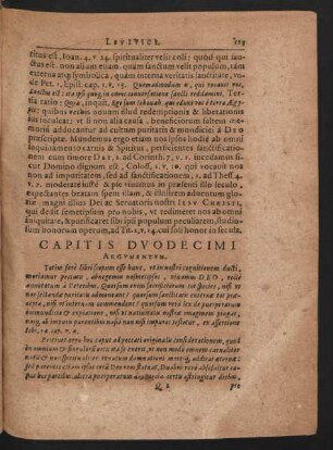 Capitis Duodecimi Argumentum.