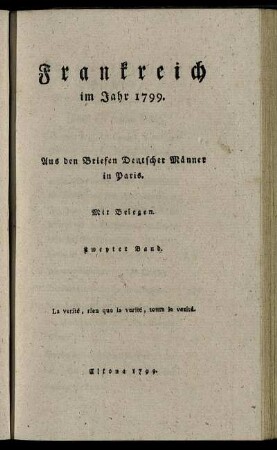 1799,2: Frankreich im Jahr 1799