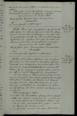 Anordnung zur Zusendung eines gerichtlichen Gutachtens zu den Studierenden Illiger bezüglich Wiederaufnahme.