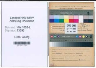 Entnazifizierung Georg Lietz , geb. 01.08.1899 (Justizangest.)