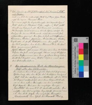 Handschriftliches Aufzeichnungen "Betreffend Stranfung des Hilfsdampfers des Kreuzers "Wolf" auf Skagen" von Paul [Hamsen]