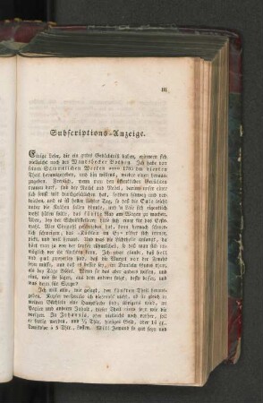 Subscriptions-Anzeige.