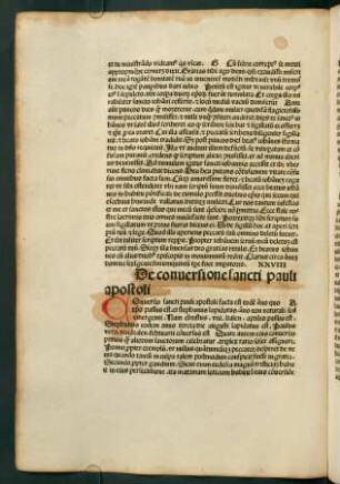 XXVIII. De conversione sancti pauli apostoli - XXXIX. De sancta paula.