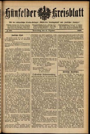 Ausgabe vom Donnerstag, den 15. Dezember 1898.