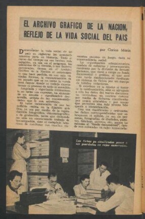 El archivo gráfico de la Nación, reflejo de la vida social del país
