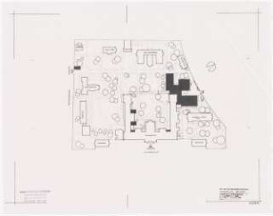 Evangelisches Diakonissenkrankenhaus Bethanien, Berlin-Kreuzberg Umbau. Hauptgebäude: Lageplan Zielplanung 1:500 (Lichtpause von Inv.Nr. 36437)