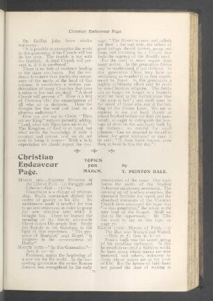 Christian endeavour page