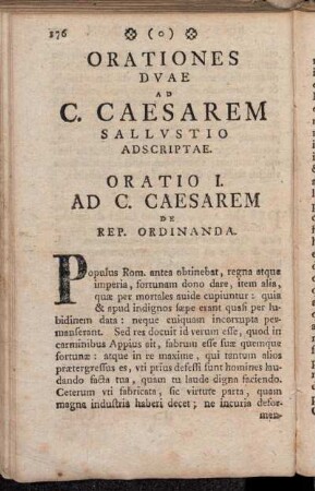 Oratio I. Ad C. Caesarem de Rep. Ordinanda.