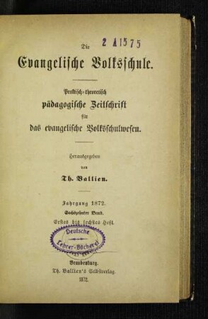16: Die evangelische Volksschule - 16.1872