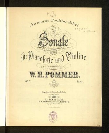 Sonate a moll für Pianoforte und Violine : op. 17