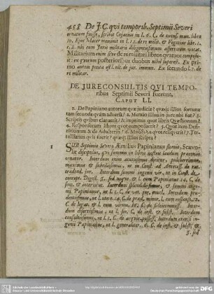 De Jureconsultis Qui Temporibus Septimii Servi fuerunt, Caput LI