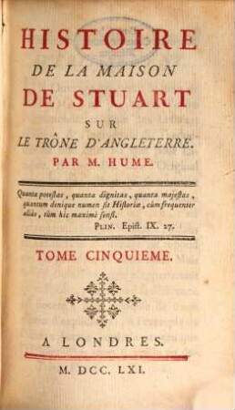 Histoire De La Maison De Stuart Sur Le Trône D'Angleterre, 5