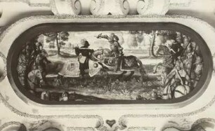 Historienbild unter dem Bildnis Dedos