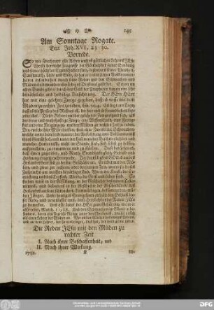 Am Sonntage Rogate. Text XVI, 23 - 30.