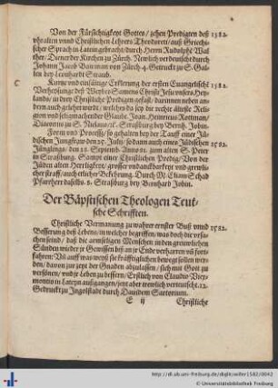 Der Bäpstischen Theologen Teutsche Schrifften.