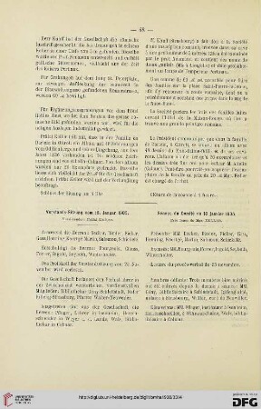 Vorstands-Sitzung vom 18. Januar 1905 / Séance du Comité du 18 janvier 1905