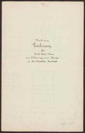 Wolf, Karl, Fuhrmann Bau eines Wohnhauses