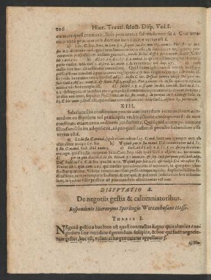 Disputatio X. De negotiis gestis & calumniatoribus