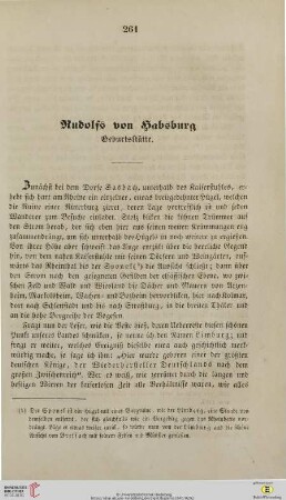 Rudolfs von Habsburg Geburtsstätte